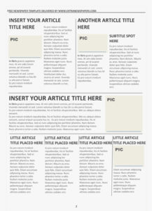 Free Newspaper Template Pack For Word | Extranewspapers